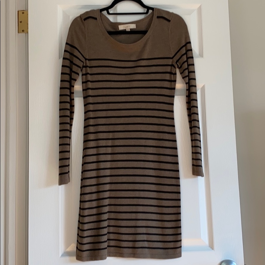 Super Cute Loft Striped Sweater Dress